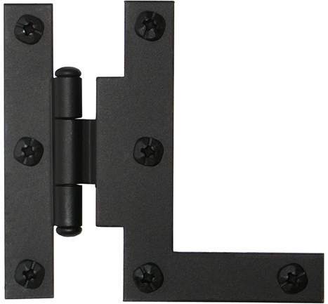 Acorn AH4BQ: 3 inch HL Hinge, 3/8 inch Offset in Smooth Iron (Pair)