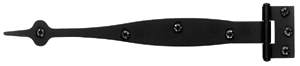 Acorn AI4BQ: 9 inch Spear Cabinet Strap Hinge, Offset (Pair) in Smooth Iron