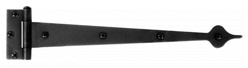 Acorn AI5BP: 10 inch Heavy Duty Spear Strap Hinge in Smooth Iron