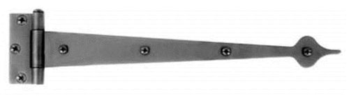 Acorn AI8BP: 17.75 inch Large Spear Strap Hinge in Smooth Iron