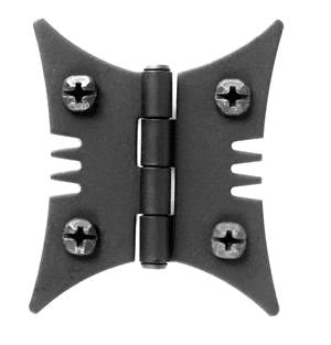 Acorn AJ1BQ: 2 inch Butterfly Cabinet Hinge (Pair) in Smooth Iron