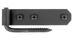 Acorn AK3BR: 4 inch Connecticut Style Shutter Hinge (2 Pairs) in Smooth Iron