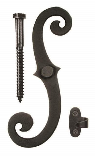 Acorn AK5BQ: 6.75 inch S Curve Shutter Dog for Brick (Pair) in Smooth Aluminum
