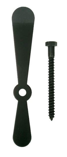 Acorn AK6BQ: 7.5 inch Propeller Shutter Dog for Wood (Pair) in Smooth Steel