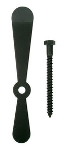 Acorn AK6BQ: 7.5 inch Propeller Shutter Dog for Wood (Pair) in Smooth Steel