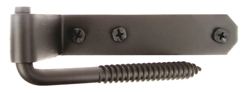 Acorn AKMBR: 6.25 inch Connecticut Style Shutter Hinge (2 Pairs) In Smooth Iron