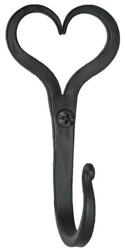 Acorn AMABP: 3.75 inch Colonial Split Heart Hook In Smooth Iron
