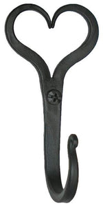 Acorn AMABP: 3.75 inch Colonial Split Heart Hook In Smooth Iron