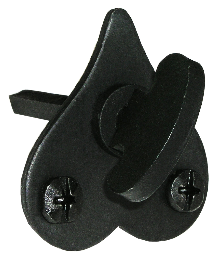 Acorn AMHBP: Heart Turnpiece In Black Smooth Iron