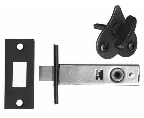 Acorn AMJBP: Heart Turnpiece & Privacy Bolt, 2.38 inch Backset in Smooth Iron