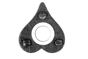 Acorn AMPBP: 1.75 inch Heart Electronic Door Bell Button Forged Iron