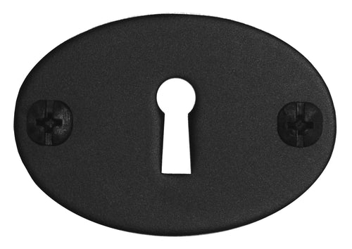 Acorn AMSBP: Bean Skeleton Key Hole Plate in Smooth Iron
