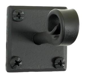 Acorn AMXBP: 2 inch Scroll Hook with Square Backplate in Smooth Iron