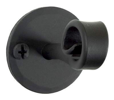 Acorn AMZBP: 1.5 inch Scroll Hook with Round Backplate in Smooth Iron