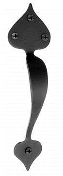 Acorn ANABP: 8.5 inch Heart Door Pull in Black Aluminum