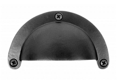 Acorn APVBP: 3.63 x 2 inch Cabinet Bin Pull in Smooth Black Iron