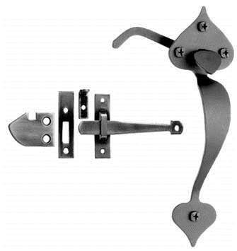 Acorn AT2BR: 8.5 inch Rim Latch, Passage Set in Smooth Iron
