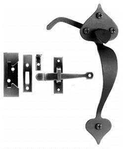 Acorn AT5BR: 8.5 inch Rim Latch, Closet Set in Smooth Iron