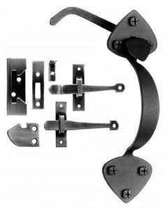 Acorn AT7BR: 7.75 inch Rim Latch, Combo Set in Smooth Iron