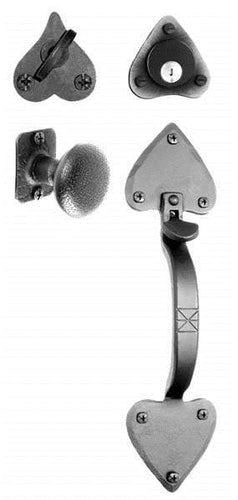 Acorn ATWBI: 12 inch Handle/Knob Entrance Door Lockset in Smooth Iron
