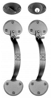 Acorn ATYBI: 10 inch Double Handle Entrance Door Lockset in Smooth Iron