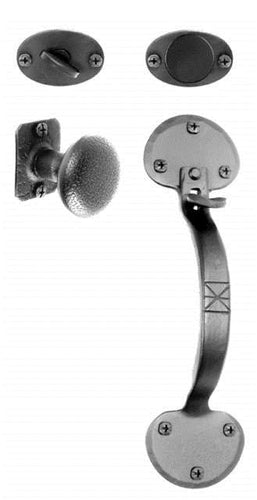 Acorn ATZBD: 10 inch Handle/Knob Dummy Mortise Lockset in Smooth Iron