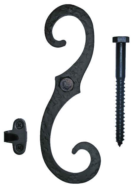 Acorn RK7BQ: 6.75 inch S Curve Shutter Dog for Brick (Pair) in Rough Aluminum