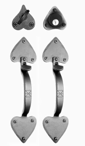 Acorn ATVBI: 12 inch Double Handle Entrance Door Lockset in Smooth Iron