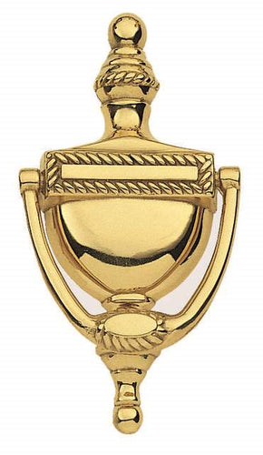 Acorn 2140-OLV: Georgian 6 inch Small Door Knocker in Polished Brass