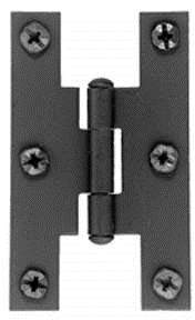 Acorn AH1BQ: 3 inch H Hinge in Smooth Iron (Pair)