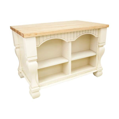 Lyn Design Tuscan 53 1/2 X 35 1/2 Antique White Kitchen Island