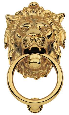 Acorn 2152-OLV: Leone 9.5 inch Large Door Knocker in Polished Brass